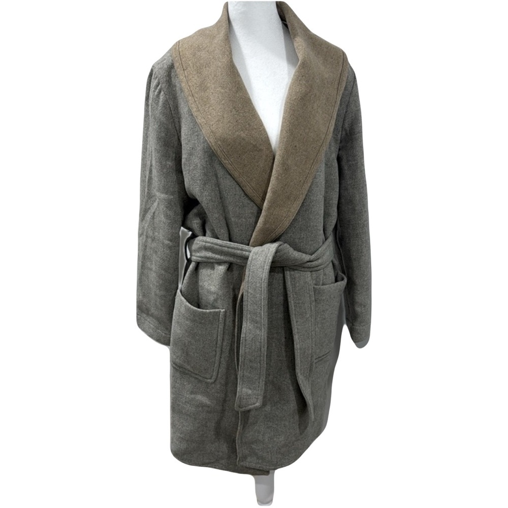 Lauren Ralph Lauren Women's Gray and Tan Coat - Picture 2 of 2